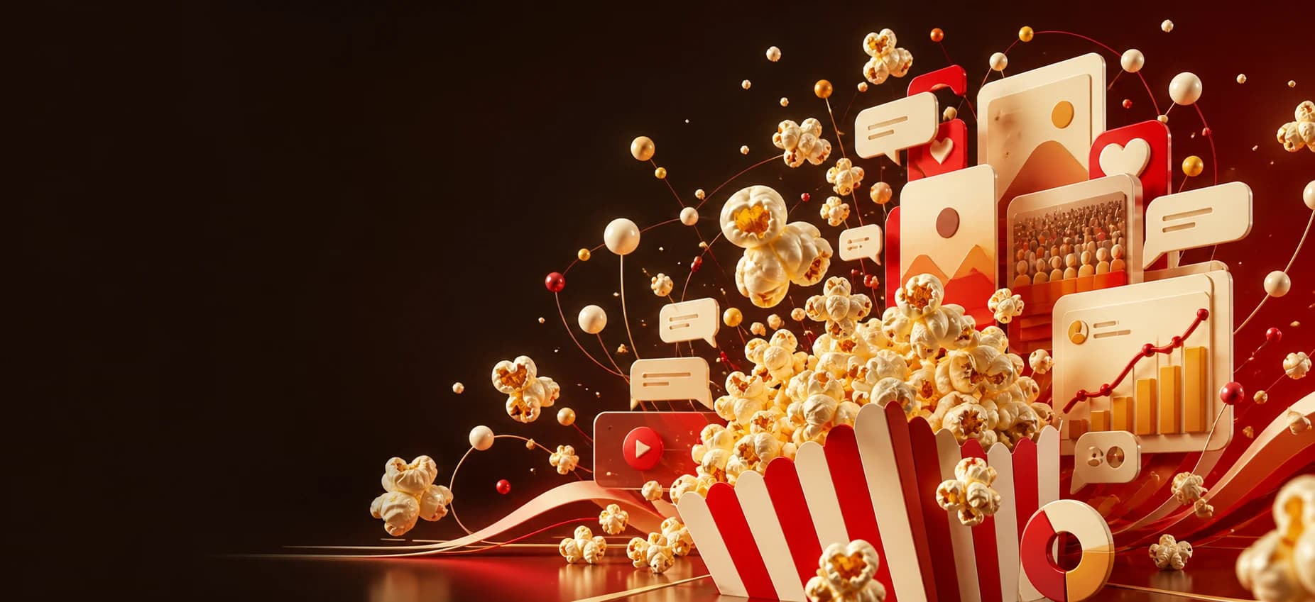 Popcorn bursting through social content, community and campaign analytics